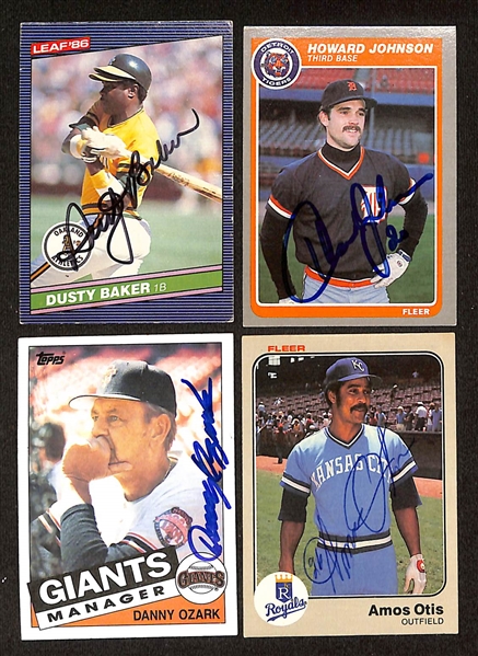 125+ Signed 1983-1989 Baseball Cards w. D. Baker, H. Johnson, Ozark, Otis, + (JSA Auction Letter)