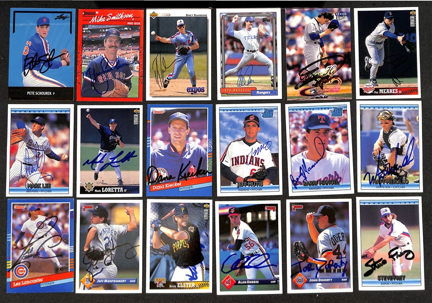 100+ Signed Baseball Cards (Mostly 1990s) w. Magglio Ordonez, Jimmy Key, Frank Tanana, Torborg, Snyder, McDowell, Plesac, Drabek, Sele, + (JSA Auction Letter)
