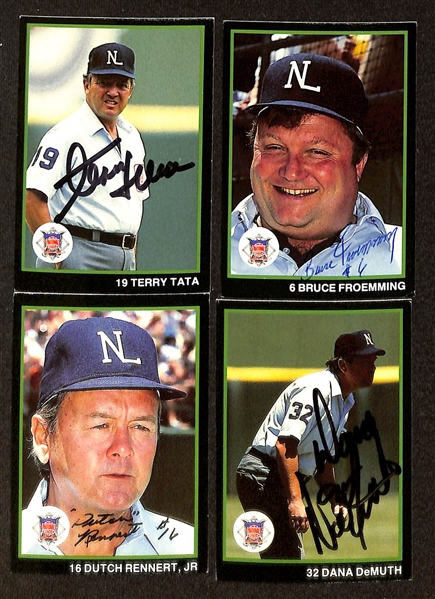 32 Signed Umpire Cards - Inc. Many Legends - Eric Gregg, Doug Harvey, Jerry Crawford, Terry Tata, Bruce Froemming, Dutch Rennert, Dana Demuth, + (JSA Auction Letter)