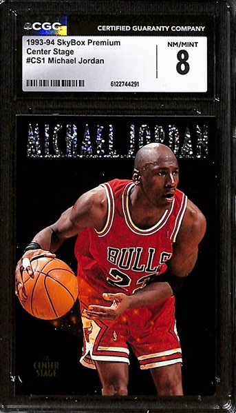 (3) 1992-96 CGC Graded Michael Jordan Basketball Cards w. 1995-96 Topps Spark Plugs #SP2 CGC 9