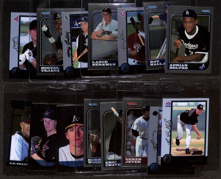 1997-2000 Bowman Chrome Baseball Sets w. Many Rookies (Beltre, Halladay, Rollins, Berkman, Ordonez, +)  - Most Cards in Set Are Stuck Together But Appear Able to be Separated