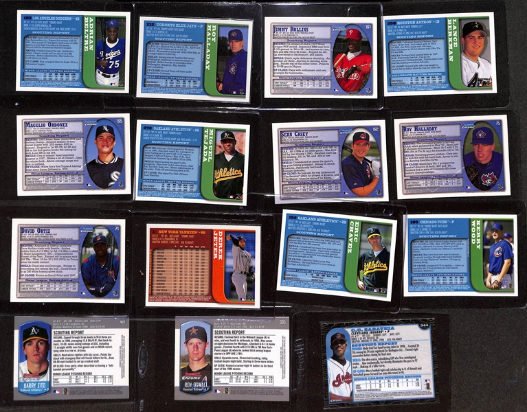 1997-2000 Bowman Chrome Baseball Sets w. Many Rookies (Beltre, Halladay, Rollins, Berkman, Ordonez, +)  - Most Cards in Set Are Stuck Together But Appear Able to be Separated