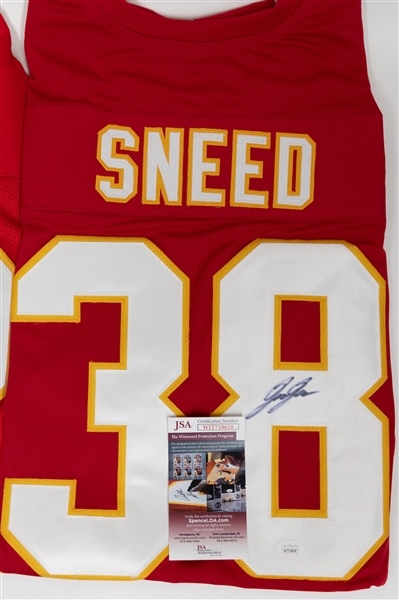 Lot (2) Signed Kansas City Chiefs Jerseys & (1) Signed Chiefs Mini Helmet w. L'Jarius Sneed, Carson Steel, Felix Anudike-Uzomah’s (JSA/BAS)