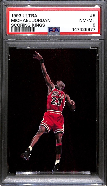 1993-94 Ultra Scoring Kings Michael Jordan #5 Graded PSA 8