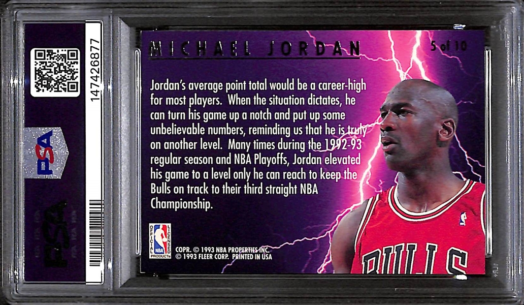 1993-94 Ultra Scoring Kings Michael Jordan #5 Graded PSA 8