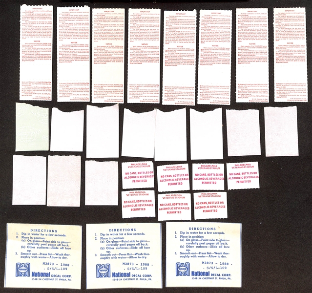 Lot w. (8) 1981 Divisional Series, (11) 1981 National League Final Ticket Stubs