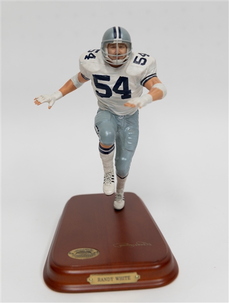 Lot of (4) Hall of Famer Danbury Mint Dallas Cowboy All-Star Figurines w. Randy White, Roger Staubach, Troy Aikman, Emmitt Smith