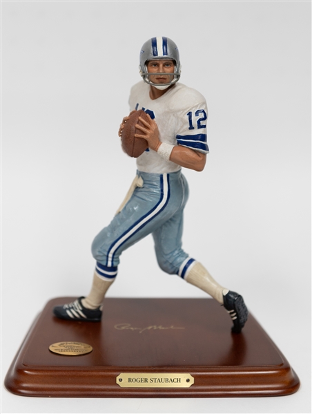 Lot of (4) Hall of Famer Danbury Mint Dallas Cowboy All-Star Figurines w. Randy White, Roger Staubach, Troy Aikman, Emmitt Smith