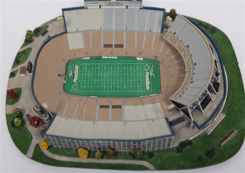 Lot of (2) Danbury Mint Stadium Replicas w. Dallas Cowboy Texas Stadium & Penn State's Beaver Stadium