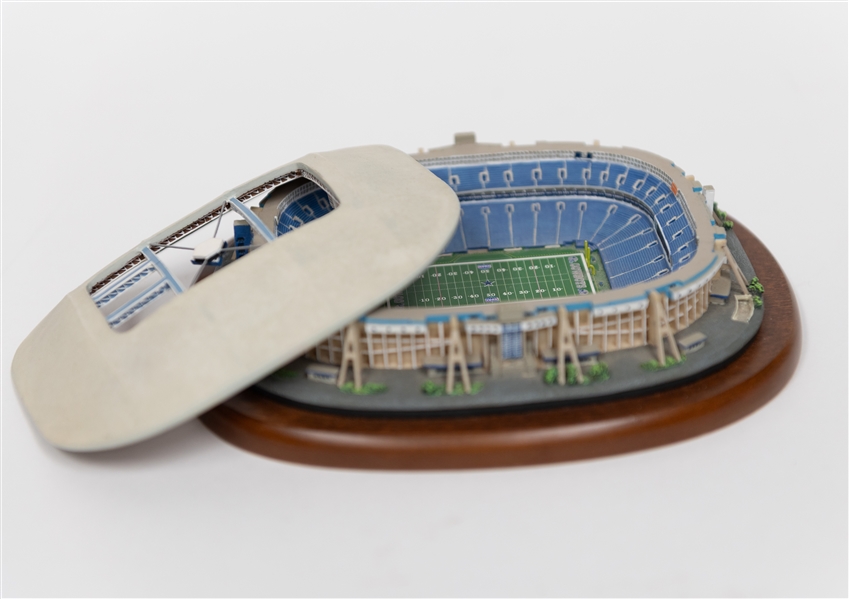 Lot of (2) Danbury Mint Stadium Replicas w. Dallas Cowboy Texas Stadium & Penn State's Beaver Stadium