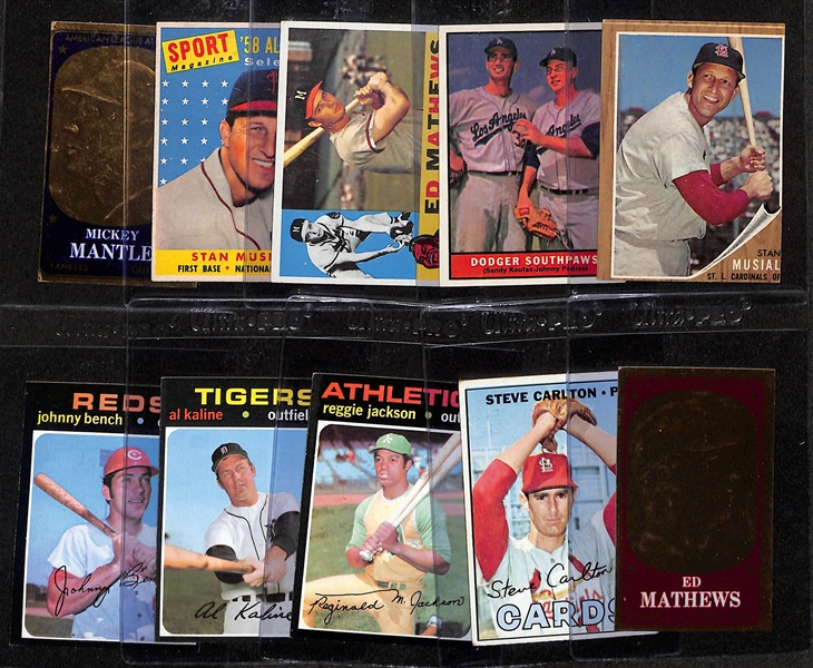 Lot of (10) Topps 1961-71 Baseball Cards w. a 1962 Stan Musial 