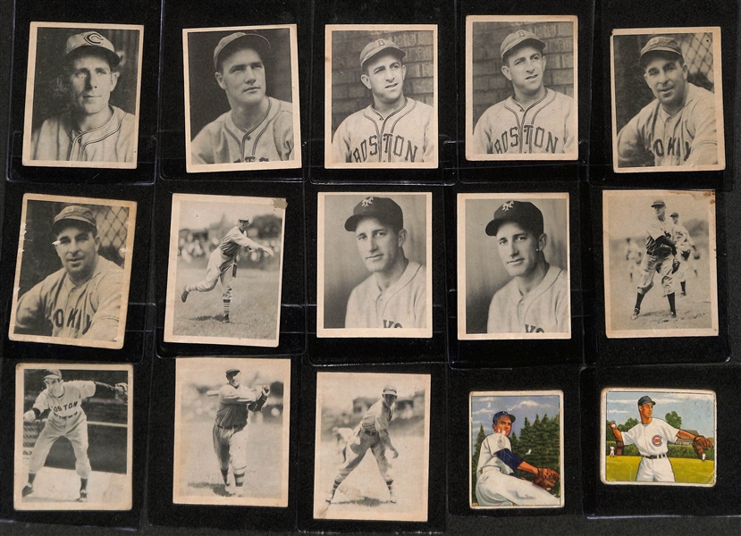 Lot of (13) 1939 Play Ball & (2) 1952 Bowman Baseball Cards w. 1923 Play Ball Paul Derringer