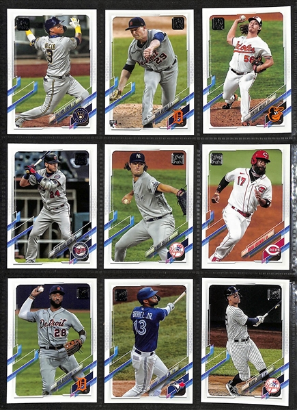 2021 Topps Baseball Complete Set (Series 1, 2, Update) Plus Variations 