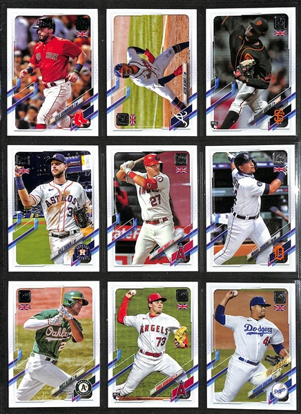 2021 Topps Baseball Complete Holiday Set, UK Set, & Japanese Set