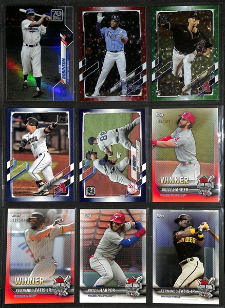 Lot of (500+) 2021 Topps Baseball Inserts, SPs, Autos, and #'d Cards w. a Jordan Montgomery Auto