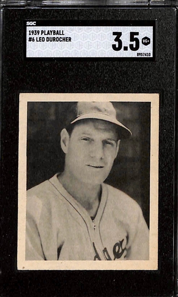 Lot of (3) Graded 1939 Play Ball Cards w. Leo Durocher SGC 3.5