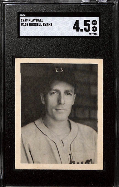 Lot of (3) Graded 1939 Play Ball Cards w. Leo Durocher SGC 3.5