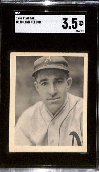 Lot of (3) Graded 1939 Play Ball Cards w. Leo Durocher SGC 3.5