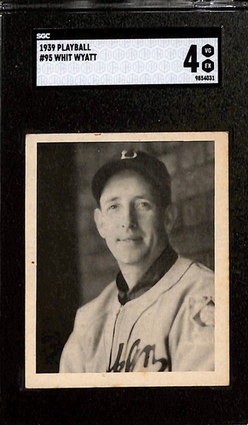 Lot of (3) Graded 1939 Play Ball Cards w. Whit Wyatt SGC 4