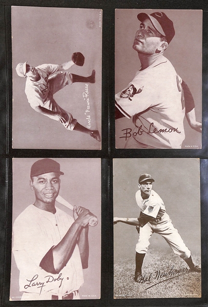Lot of (59) 1939-1962 Exhibit Baseball Cards w. Bob Feller & Jimmy Foxx