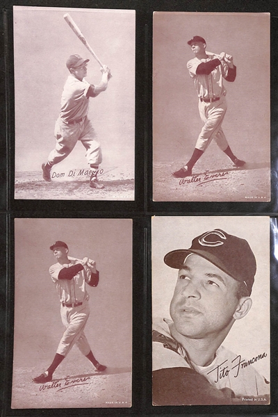 Lot of (59) 1939-1962 Exhibit Baseball Cards w. Bob Feller & Jimmy Foxx