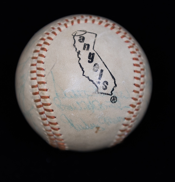 1973-74 Angels Team Signed Baseball - 20+ Autographs w. Nolan Ryan (JSA Auction Letter)