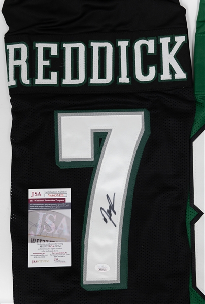 Lot of (2) Signed Custom Football Jerseys w. Mike Quick & Haason Reddick  (JSA COAs)