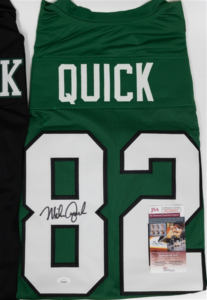 Lot of (2) Signed Custom Football Jerseys w. Mike Quick & Haason Reddick  (JSA COAs)