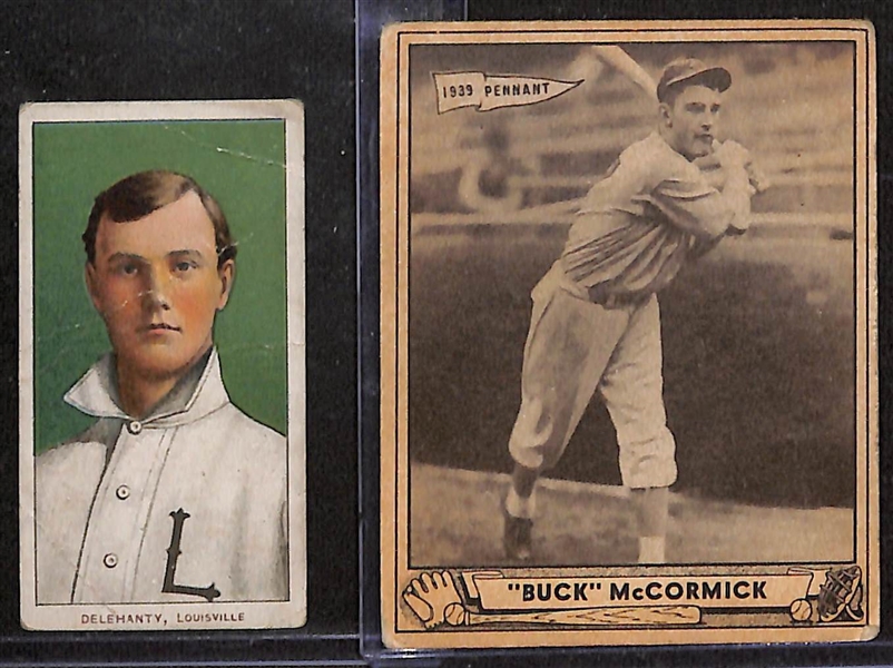  Lot of (25) 1909-1952 Baseball Cards w. 1909 T206 Frank Delehanty Sweet Caporal
