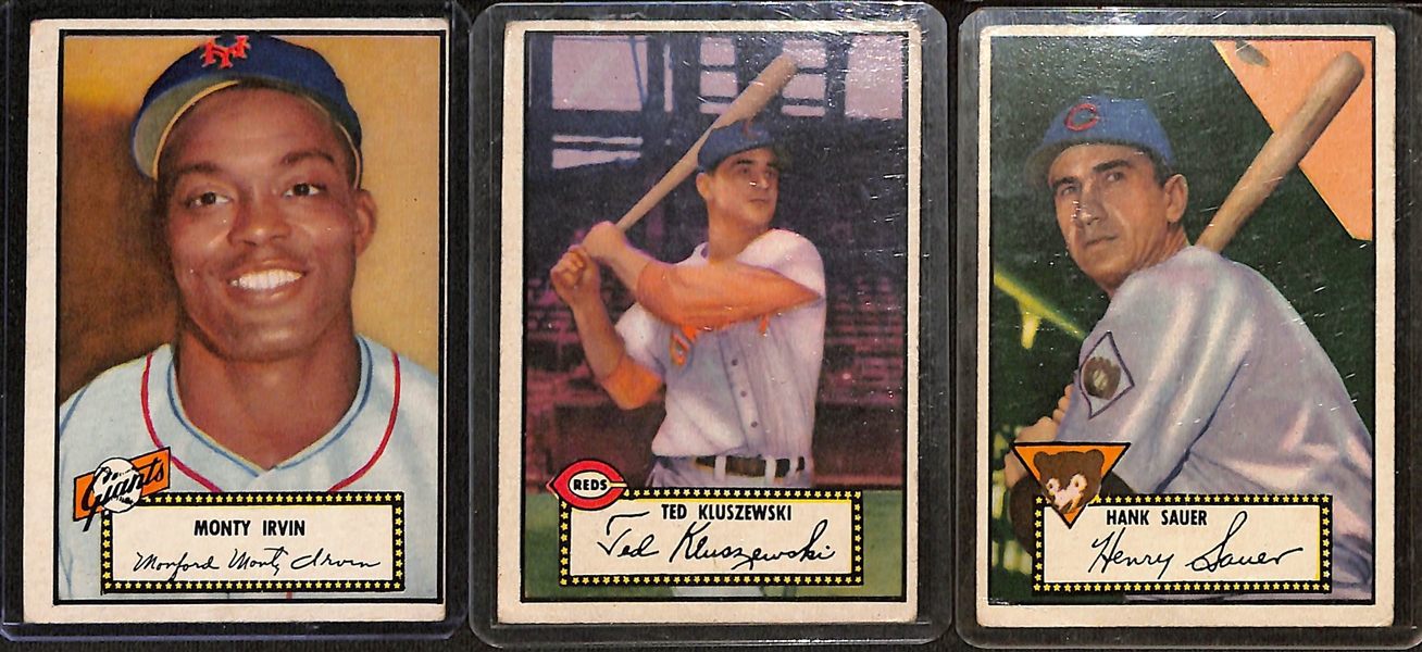 Lot of (15) 1952-1955 Topps Baseball Cards w. 1952 Monty Irvin