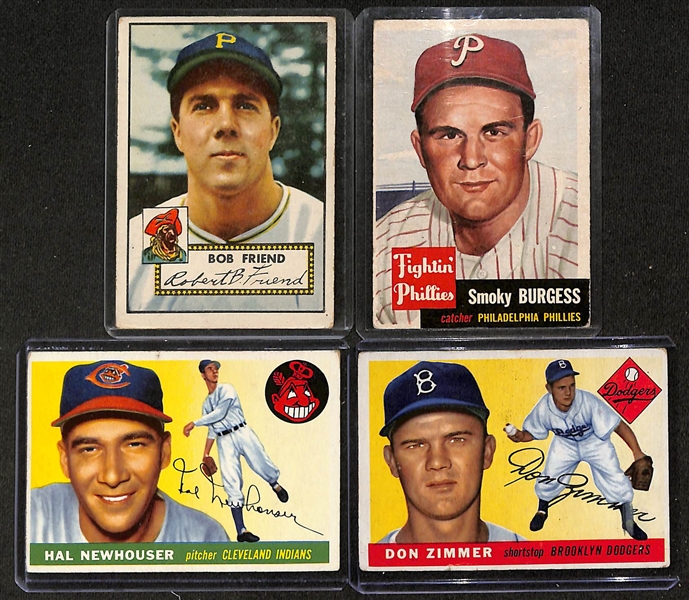Lot of (15) 1952-1955 Topps Baseball Cards w. 1952 Monty Irvin