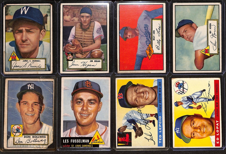 Lot of (15) 1952-1955 Topps Baseball Cards w. 1952 Monty Irvin
