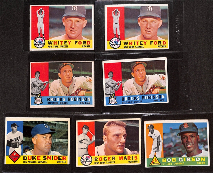 Lot of (26) 1960 Topps Baseball Cards w. Stan Musial & Jim Kaat Rookie Card