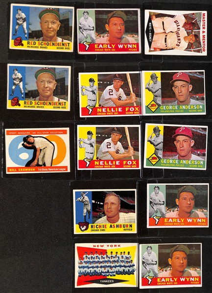Lot of (26) 1960 Topps Baseball Cards w. Stan Musial & Jim Kaat Rookie Card