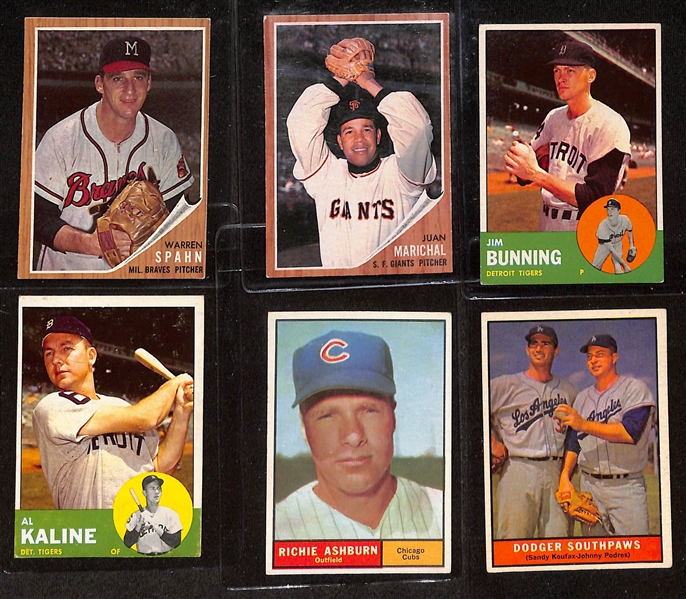 Lot of (22) 1961-1963 Topps Baseball Cards w. 1961 Willie Mays & 1961 Roger Maris