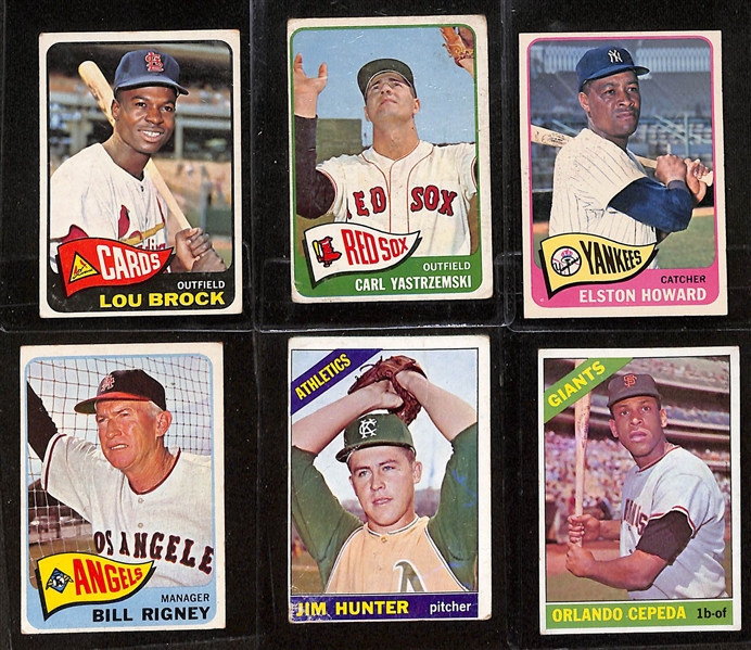 Lot of (22) 1964-1966 Topps Baseball Cards w. 1964 Warren Spahn & 1964 Frank Robinson