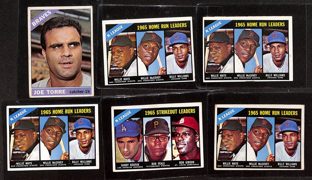 Lot of (22) 1964-1966 Topps Baseball Cards w. 1964 Warren Spahn & 1964 Frank Robinson
