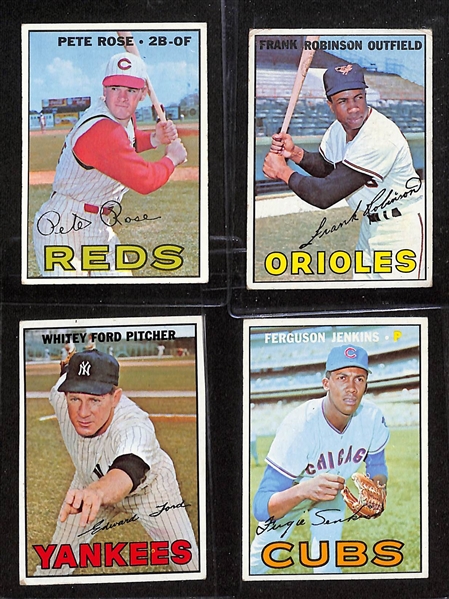 Lot of (35) 1967 Topps Baseball Cards w. Pete Rose & Frank Robinson