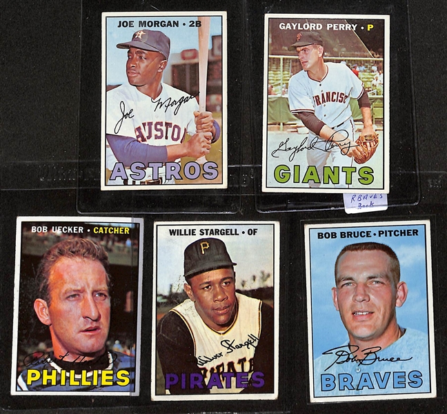 Lot of (35) 1967 Topps Baseball Cards w. Pete Rose & Frank Robinson
