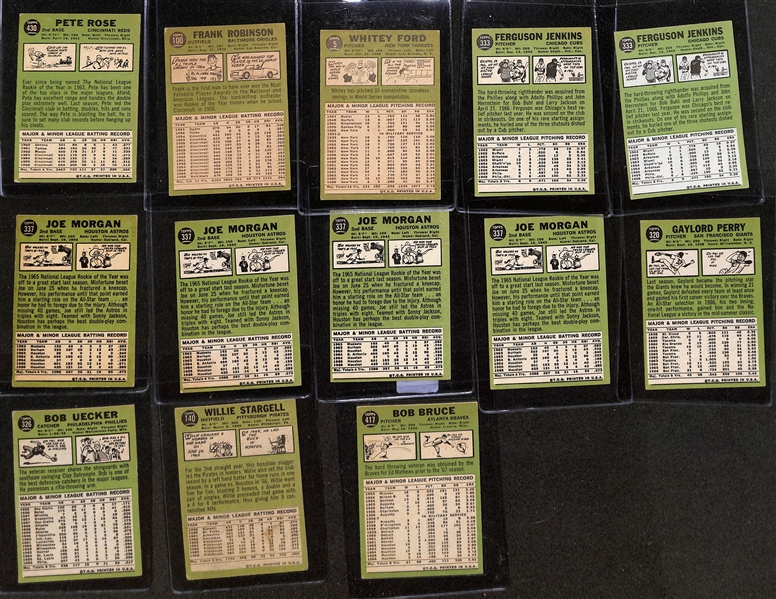 Lot of (35) 1967 Topps Baseball Cards w. Pete Rose & Frank Robinson