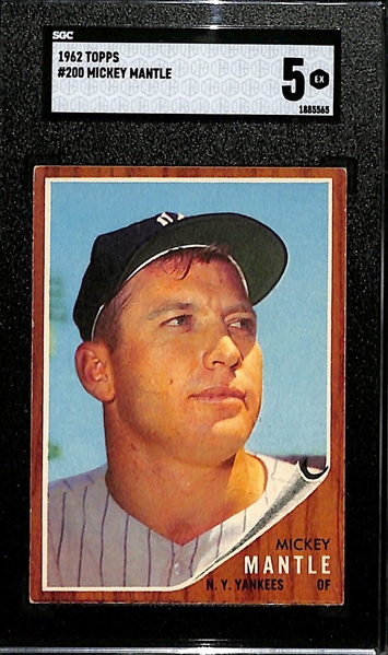 1962 Topps Mickey Mantle #200 Graded SGC 5