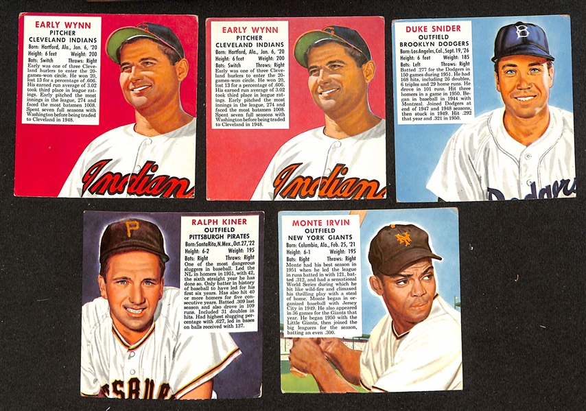 Lot of (34) Assorted 1952-1954 Red Man Tobacco Cards (No Tabs) w. (2) 1952 Early Wynn