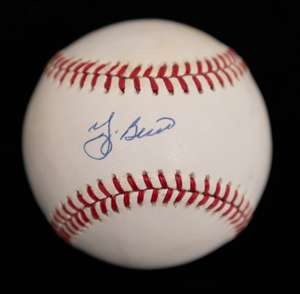 Lot of (4) Signed Baseballs From the Howard Greene Collection w. Yogi Berra, Tommy Lasorda, Warren Spahn, + (JSA Auction Letter) 