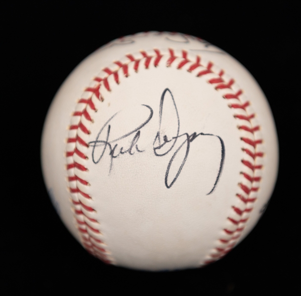Lot of (4) Signed Baseballs From the Howard Greene Collection w. Yogi Berra, Tommy Lasorda, Warren Spahn, + (JSA Auction Letter) 