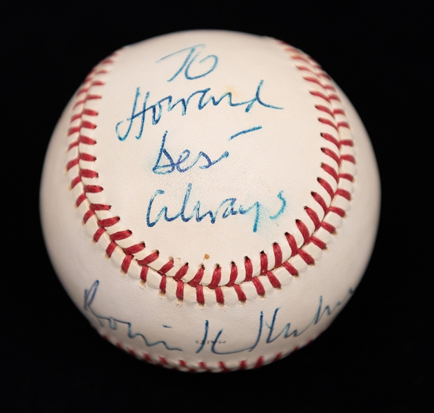 Lot of (3) Personalized and Signed Baseballs from the Howard Greene Collection w. Marge Schott, Bart Giamatti, Bowie Kuhn, & Fay Vincent (JSA Auction Letter)