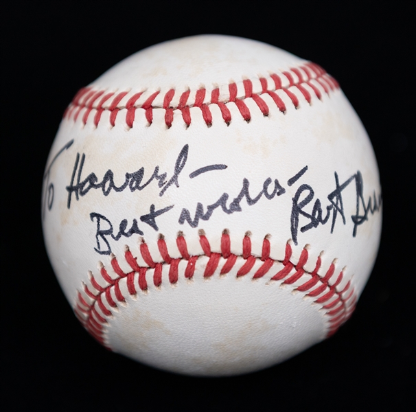 Lot of (3) Personalized and Signed Baseballs from the Howard Greene Collection w. Marge Schott, Bart Giamatti, Bowie Kuhn, & Fay Vincent (JSA Auction Letter)