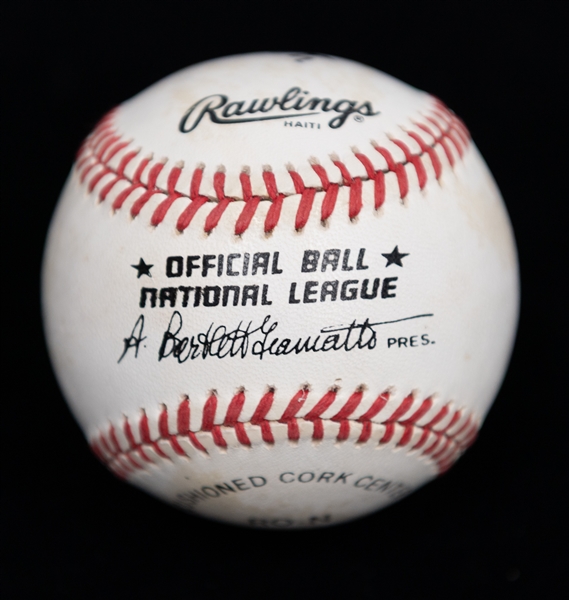 Lot of (3) Personalized and Signed Baseballs from the Howard Greene Collection w. Marge Schott, Bart Giamatti, Bowie Kuhn, & Fay Vincent (JSA Auction Letter)