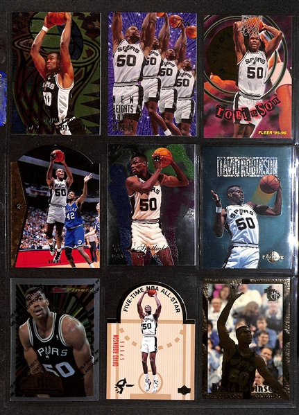 600+ David Robinson Basketball Cards w. Rookies & Many Insert/Short-Print Cards