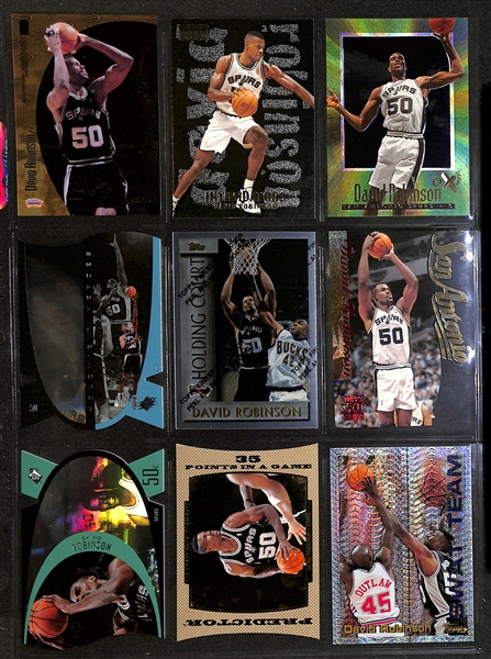 600+ David Robinson Basketball Cards w. Rookies & Many Insert/Short-Print Cards