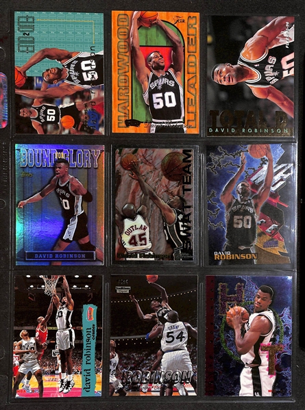 600+ David Robinson Basketball Cards w. Rookies & Many Insert/Short-Print Cards